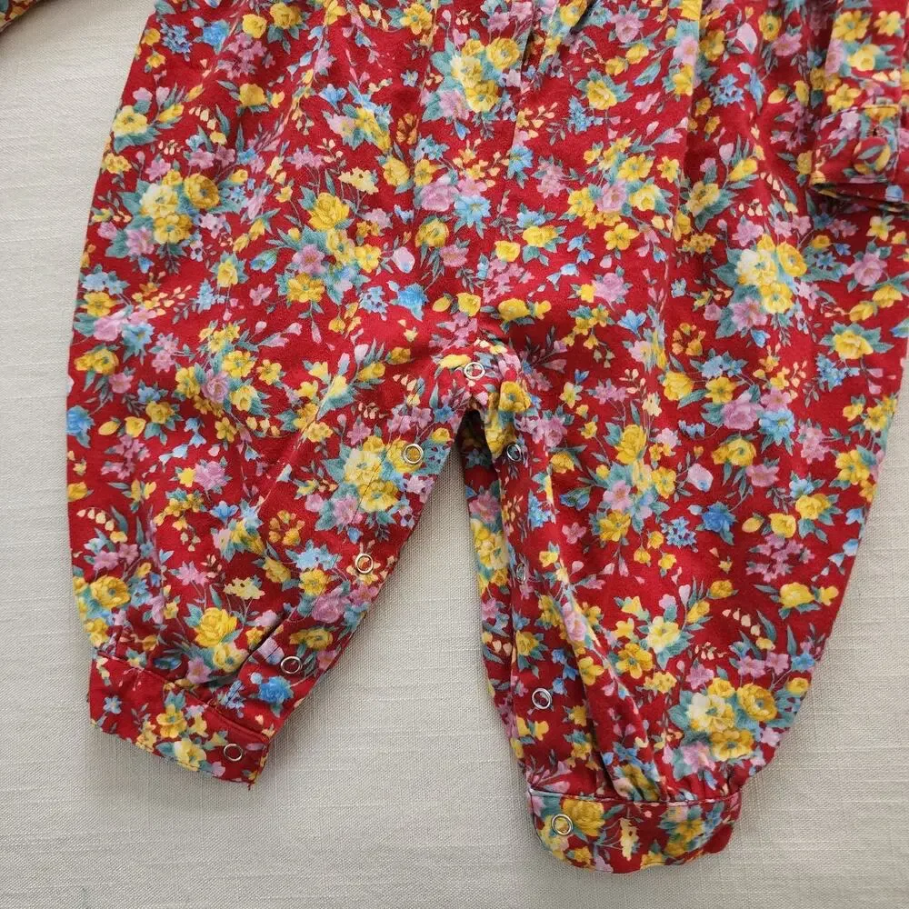 Vintage Bright Floral Bodysuit 12 months